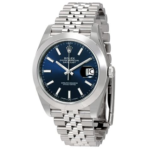 rolex datejust 41 blue dial automatic mens watch 126300blsj|2023 datejust 41mm 126300.